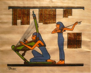 The harp has a history of more than 5000 years, and was often depicted in pyramids and in ancient Egyptian artwork. If mummy returns, there might be one particular instrument he will particularly recognize!