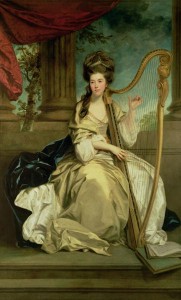 Legendary baronet, Susanna Montgomery, Countess of Eglinton was skilled at the harp. Over the centuries, young ladies of upper class were expected to excel in their music studies as a way to polish their minds. A popular instrument choice was the harp.