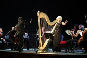 Catherine Michel, legendary French harpist.