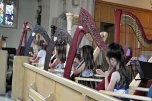 Junior Harp Sinfonia at work.  (2014)